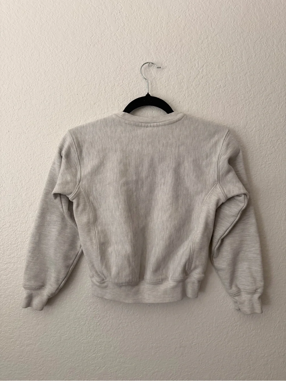 Champion Cal Poly Crewneck Sweatshirt in Heather Gray with Green and Yellow Logo